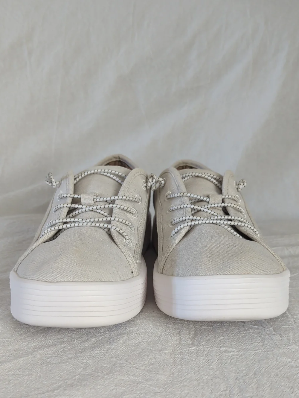 HEYDUDE Cody M Craft White Sneakers Mens Size 8 Canvas Slip On Cream